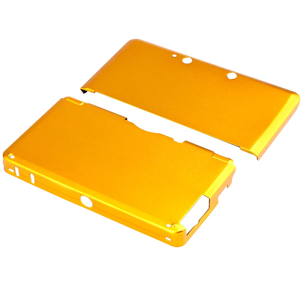 OSTENT Anti-Shock Hard Aluminum Metal Box Cover Case Shell for Nintendo 3DS Console Gold