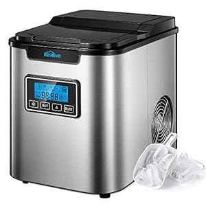 Ice-Maker-Stainless-Steel-Kealive-Ice-Cubes-Ready-in-6-Mins-28lbs-Ice-per-24-Hrs-Ice-Maker-Machine-Counter-Top-Home-Self-Clean-Function-LCD-Display-23L-with-Ice-Scoop-Basket Ice Maker Stainless Steel Kealive, Ice Cubes Ready in 6 Mins, 28lbs Ice per 24 Hrs, Ice Maker Machine Counter Top Home, Self-Clean Function, LCD Display, 2.3L with Ice Scoop & Basket