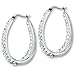 GDMONIN Sterling Silver Hoop Earrings Made with Swarovski Crystals