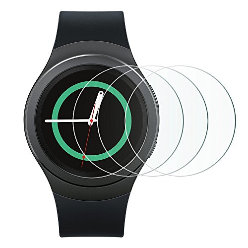 [3 pack] samsung gear s2 screen protector, omoton tempe…