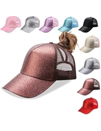 Bocianelli NeuFashion Ponycap Messy High Bun Ponytail Adjustable Mesh Trucker Baseball Cap Hat (coffee1)