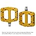FOOKER MTB Pedals Mountain Bike Pedals 3 Bearing Non-Slip Lightweight Nylon Fiber Bicycle Platform Pedals for BMX MTB 9/16