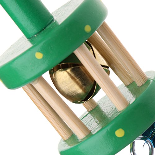Ladaidra Parrot Toys,Hanging Natural Wood Ring Bell Sound Decorative Cage Birds Parakeet - Thumbnail 3
