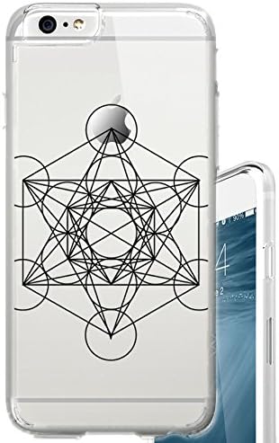 iPhone 6S PLUS Case 5.5 inch Sacred Geometry Metatrons cube Astronomy Astro Clear Translucent Transparent Unique Design Pattern Cover For iPhone 6S PLUS also fits iPhone 6 PLUS