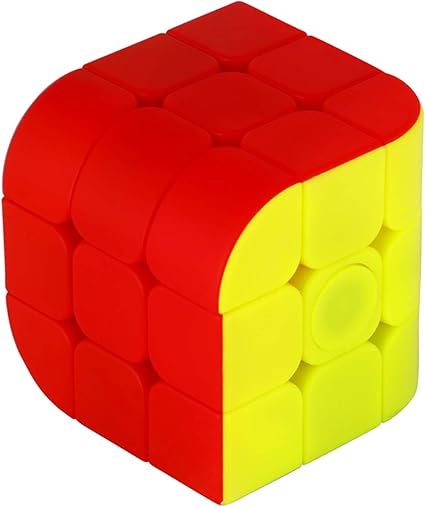 Krireen High Stability 3X3 Kids Playing Curve Speed Cube, Magic Puzzle Cube for Adult (Multicolor)