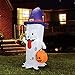 Joiedomi Halloween 5 FT Inflatable Ghost with Pumpkin Candy Pail with Build-in LEDs Blow Up Inflatables for Halloween Party Indoor, Outdoor, Yard, Garden, Lawn Decorations