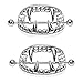 Maggie 1 Pair Chic Surgical Steel Crystal Fangs Nipple Bar Ring Shield Barbell Body Jewelry