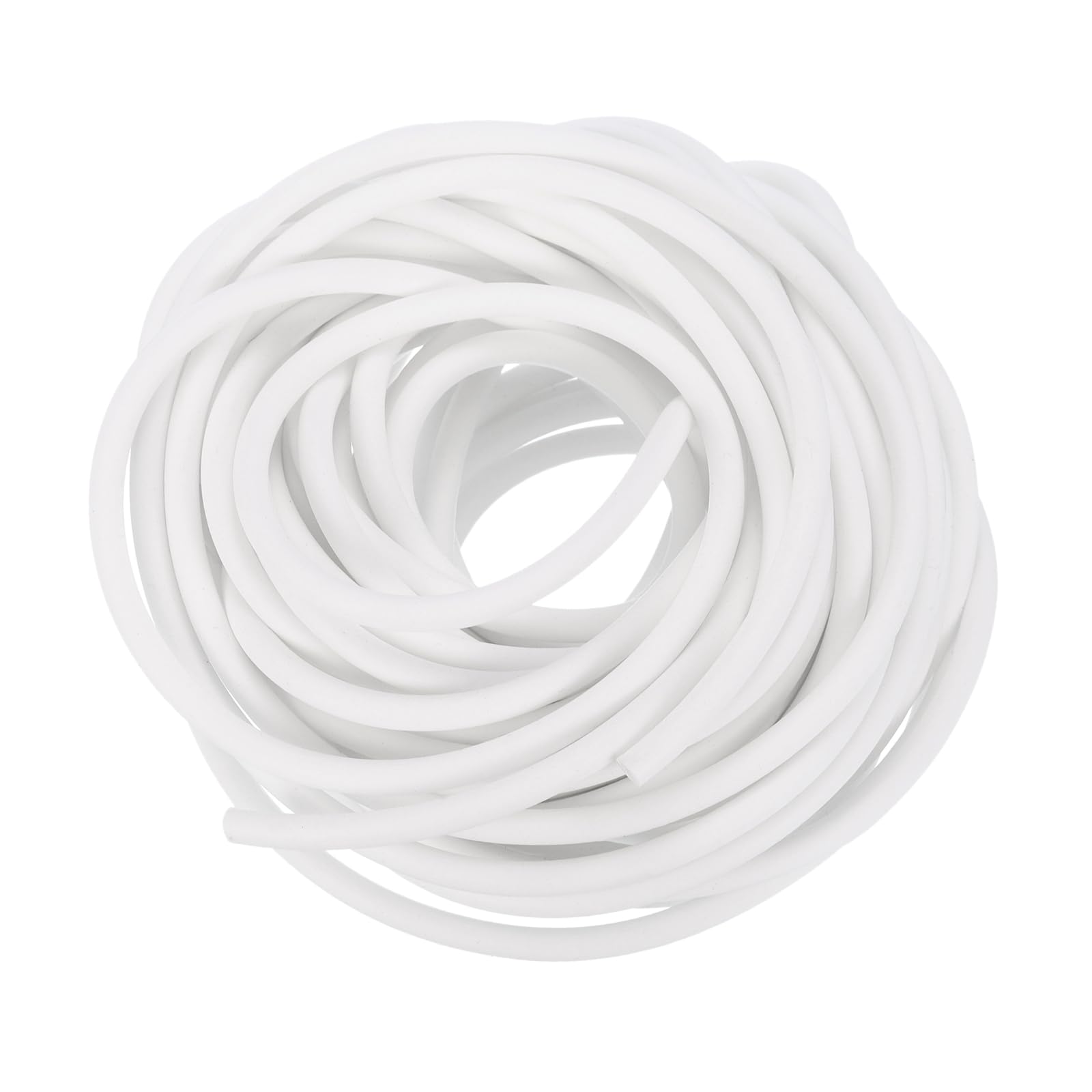 PATIKIL Silicone Foam Seal Strip, 10M(32.8Ft) 4mm(0.16") Dia Round High Density Solid Sponge Rubber Weather Stripping Cord for Sealing Gap Blocker Insulation, White