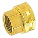 Gilmour 807764-1001 Double Female Swivel Brass Connector, Gold primary