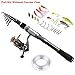 PLUSINNO Fishing Rod, Telescopic Fishing Rod and Reel Combo, Collapsible Travel Fishing Pole Rod Starter Kit, Carbon Fiber Fishing Rods and 12 +1 Bearings Stainless Steel, Fishing Gifts for Men Adults