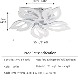 Comely 45W Dimmable LED Flower Ceiling Light with Remote 5-Leaf Modern view 6