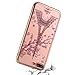 iPhone 8 Plus Case, iPhone 7 Plus Case, LONTECT Eiffel Tower Floral Clear Design Pattern Printing Soft TPU Gel Slim Back Protective Case Scratch Resistant for Apple iPhone 8 Plus/iPhone 7 Plus
