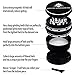 Kozo Grinders [Upgraded Version] Herb Grinder. Large 4 Piece, 2.5 Inch Black Aluminium (Black)