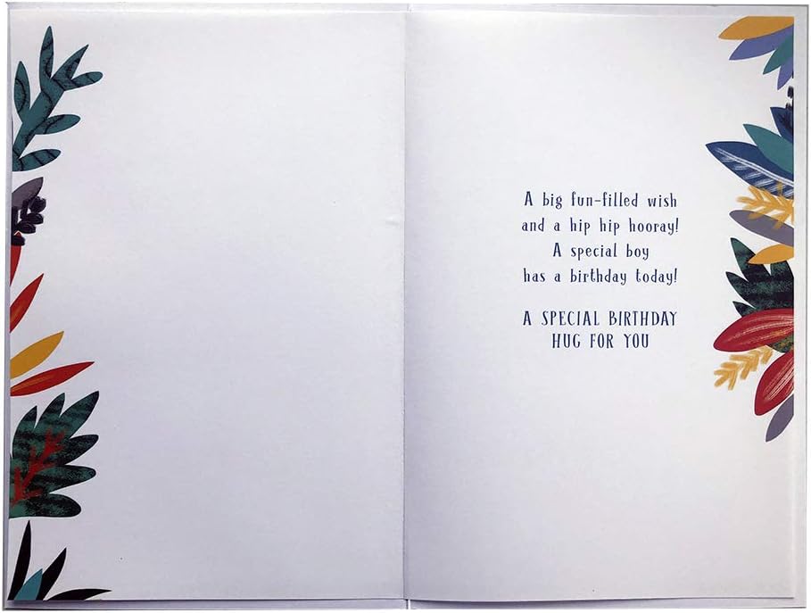 Special Grandson 1st Age 1 Today Cute Lion Happy Birthday Card Lovely Verse, Multicolor, 15.2cm x 22.8cm - Image 3