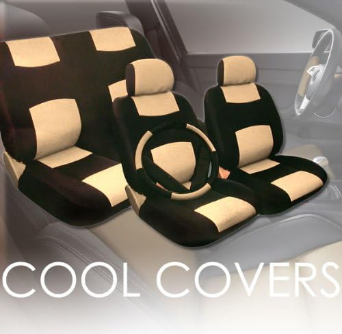 Yubpizauto Universal Size Synthetic Leather Seat Covers for Acura Legend and/or TL and Other Acura Cars with Regular Size Seats