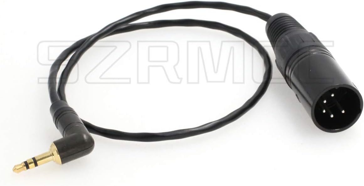 SZRMCC Stereo 3.5mm to XLR 5 Pin Male Audio Input Cable for Arri Alexa XT/SXT/Amira Camera, Red