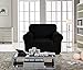 CHUN YI Stretch Chair Sofa Slipcover 1 Piece Couch Cover, 1 Seater Settee Coat Soft with Elastic Bottom, Checks Spandex Jacquard Fabric,Small,Black