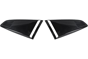 Jiawu Exquisite Black Rear Quarter Side Window Louver Cover Fit for Mustang 2017‑2023 Modern Design