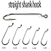 YONGZHI Fishing Hooks High Carbon Steel?Straight Shank Hook Offset Worm Hooks for Plastic Soft Lures Fish Hooks for Freshwater and Saltwater Size 5/0,4/0,3/0,2/0,1/0 (50pcs)