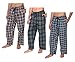 Mens 100% Cotton Plaid Long Lounge Pants Pajama Pants Available In Plus Size