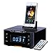 PowerLead NFC Bluetooth Docking Speaker Supported Radio Alarm Clock for Apple/Samsung/LG Phones & Tablets---Black