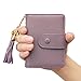 Women's Mini Credit Card Case Wallet with ID Window and Card Holder purse 9 Colors(Lavender）