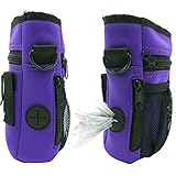 Treat Pouch Dog Training Bag Multi-Purpose with Adjustable Over the Shoulder Strap or Waist Belt (New Ver. 2.0 - Purple)