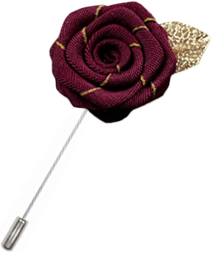 Rose Flower Lapel Pin Men Suit Brooch Fashion Gift, A26