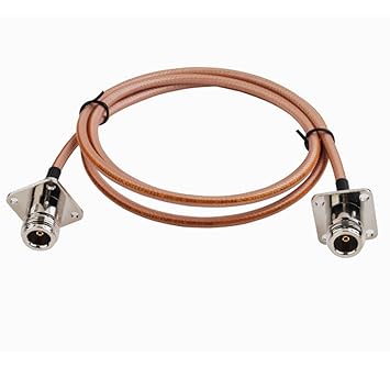 RF Coaxial Conector N Jack macho Pin 4 agujeros de montaje en panel a N Jack