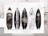 Wall Art Poster Print - Surfboards COCO CHANEL, Shoes, Book, Handbag Vogue - Famous Fashion - Black Water Color- 677 size 12