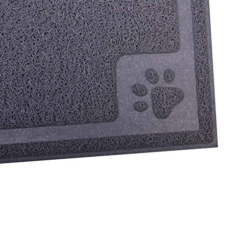 Darkyazi Pet Feeding Mat Large for Dogs and Cats,24"×16" Flexible and Easy to Clean Feeding Mat,Best for Non Slip Waterproof Feeding Mat. (Grey)