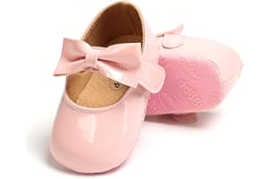 Jtvznmi Baby Infant Girls Wedding Dress Ballet Flats Toddler Princess Shoe Infant Anti-Slip Mary Jane Prewalker Shoes