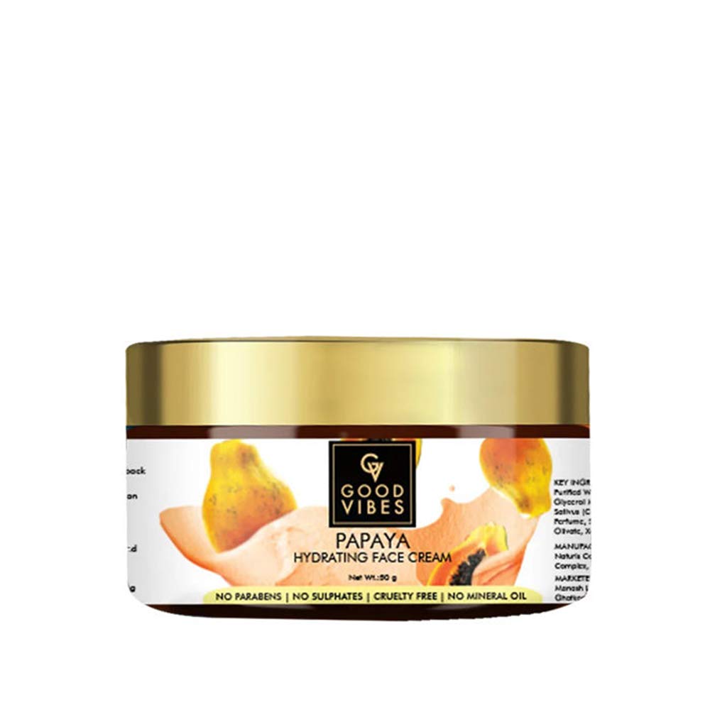 Good Vibes Papaya Hydrating Face Cream 50 g Hydrating and Radiating