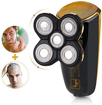 Dee Banna Wet Dry Electric Rotary Shaver,Cordless Waterproof Razor Bald Head Shaver with 5 Floating Head Fast USB Recharge Security Lock Mode for Men Travel Or Home Use