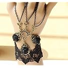 Gothic Black Lace Vampire Slave Bracelet