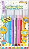 Promarx Fashion Stick Pens, 1.0 mm, Assorted Colored Ink, 10-Count