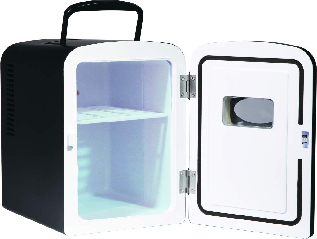 ARCTIC CHEF Mini Retro 6 Can Beverage Refrigerator-Black, RMIS129-BLACK, 0.15 Cubic feet
