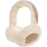 Wool Ear Muffs for Winter Women Men Fluffy Earmuffs Soft Cozy Ear Warmers Outdoor Ear Covers for Cold Weather