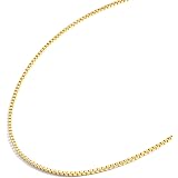 14k New Solid Yellow Gold Box Chain 