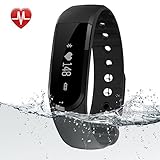 egiant Fitness Tracker Watch, Water Resistant Activity Tracker Bracelet with Heart Rate Monitor, Bluetooth 4.0 Touch Screen OLED Wristband Call MSM Reminder for ios and Android Smartphone