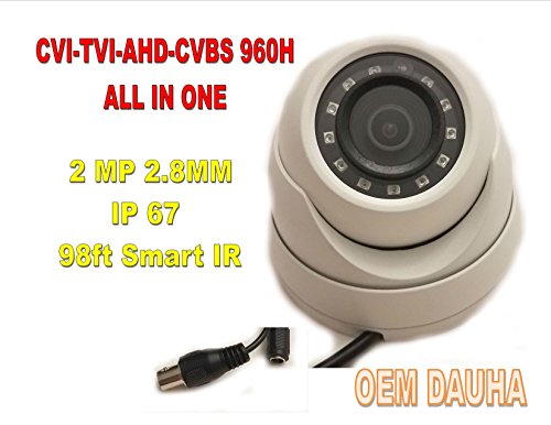 HD CVI TVI AHD CVBS 2 MP 1080p 960H 4-in-1 Outdoor IR Dome Security Camera 2.8mm OEM Dauha