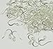 200 Surgical Steel Earring Earwires 16mm Hypoallergenic Shiny Silver Plated Fishhook with Flat Side and Coil 100 Pairs. (200)