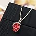 NEOGLORY Angle Rose Gold Teardrop Crystal Jewelry Set, Pendant Necklace, Earrings,18