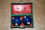 Chinese Iron Ball - Chinese Traditional Cloisonne Iron Ball for Health (One Set Containing 2 Balls We Pick up the Color and the Designs of the Balls for You)