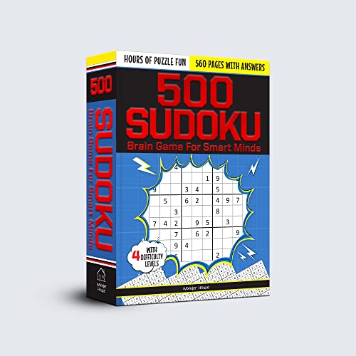 500 Sudoku Brain Game For Smart Minds - 4 Difficult Levels For Hours Of Puzzle…