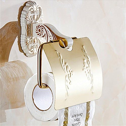 TOYM US- Continental white and gold paint ivory roll holder roll holder toilet paper holder toilet tissue holder