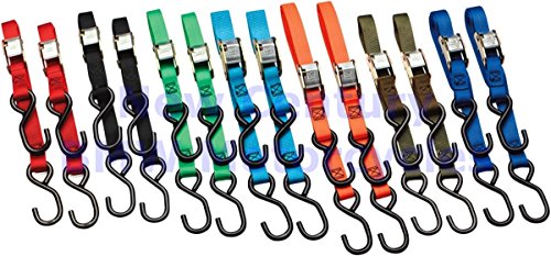 Ancra 1 Standard Tie-Downs Neon Lime (pr) for Metric Cruisers (40888-28)