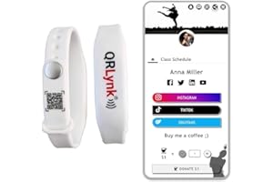 QRLynk Silicone NFC/QR Code Networking Wristband: Your Digital Business Card & Bio Link - No App/Subscription Needed