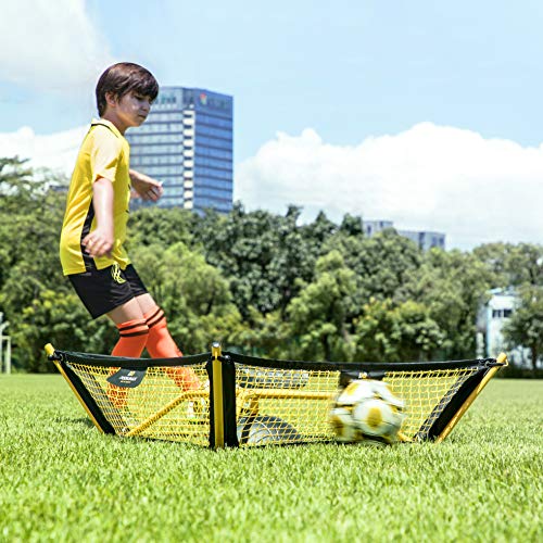 PodiuMax Soccer Rebounder Net, 3 Net Triangle Design for Team Training