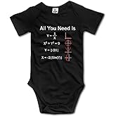 All You Need is Love Math Cotton Infant Bodysuit Playsuit Union Suit Baby Short-Sleeve Bodysuit